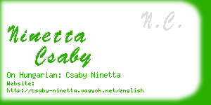 ninetta csaby business card